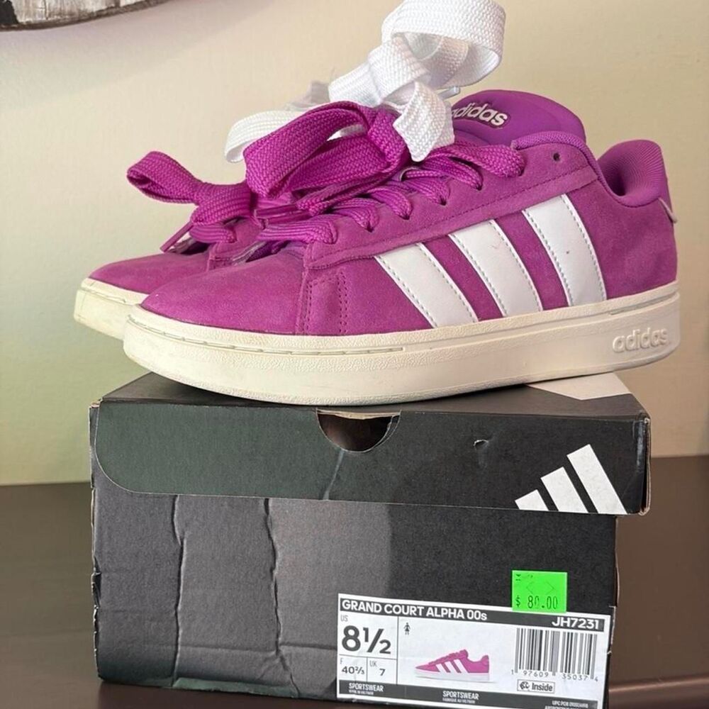 Adidas Women's Purple and Pink Trainers - Picture 5 of 5
